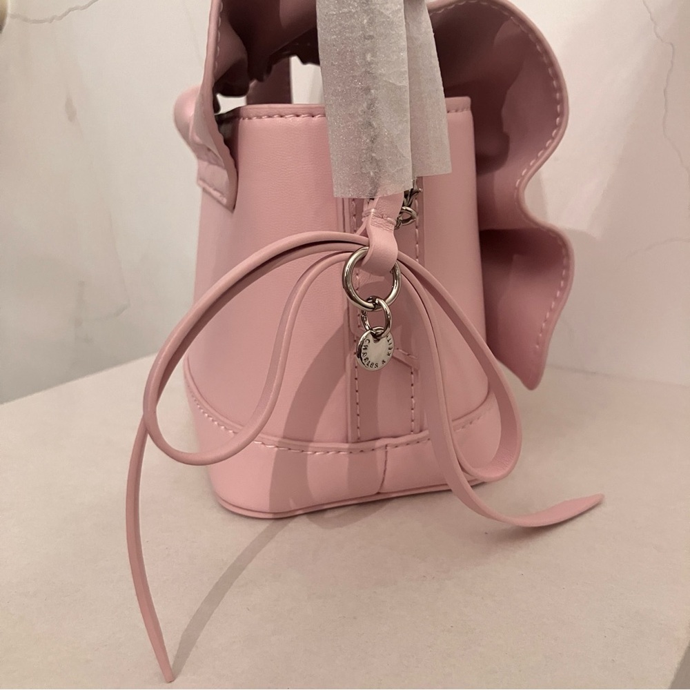 Charles & Keith Kadee Ruched Bow-Charm Mini Bag NWT - Picture 10 of 12